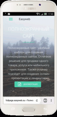 Полноэкранный сайт — скриншот 4