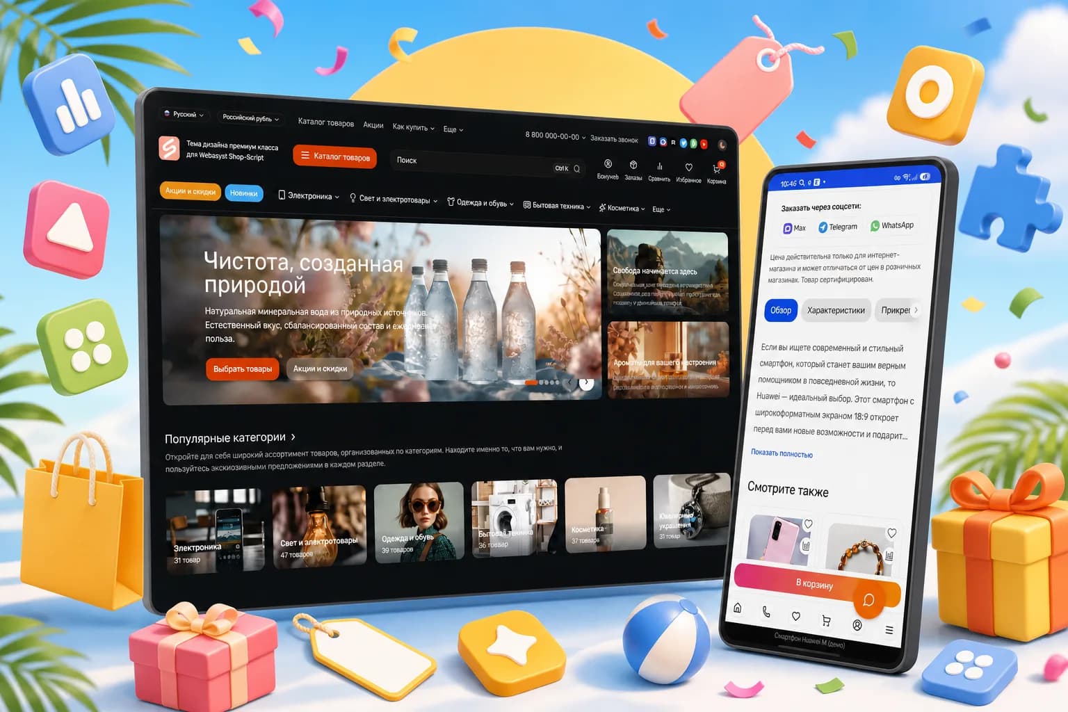Летняя распродажа Webasyst: −41% на весь маркет до 31 июля